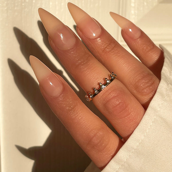 Stiletto Baby Nude Nails