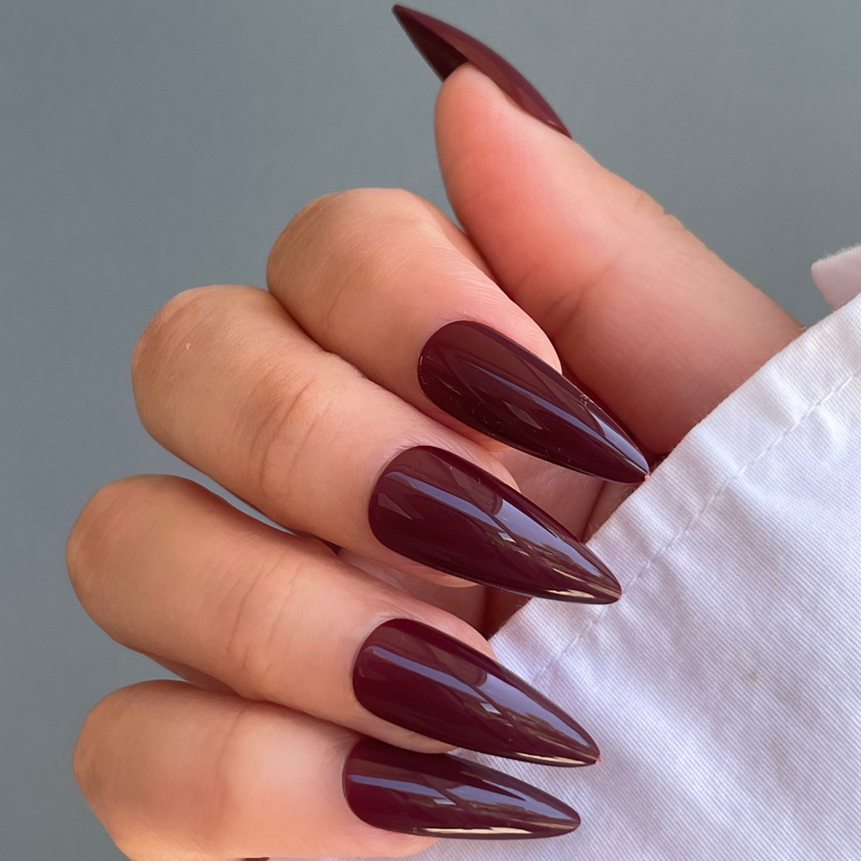 Maroon Nails