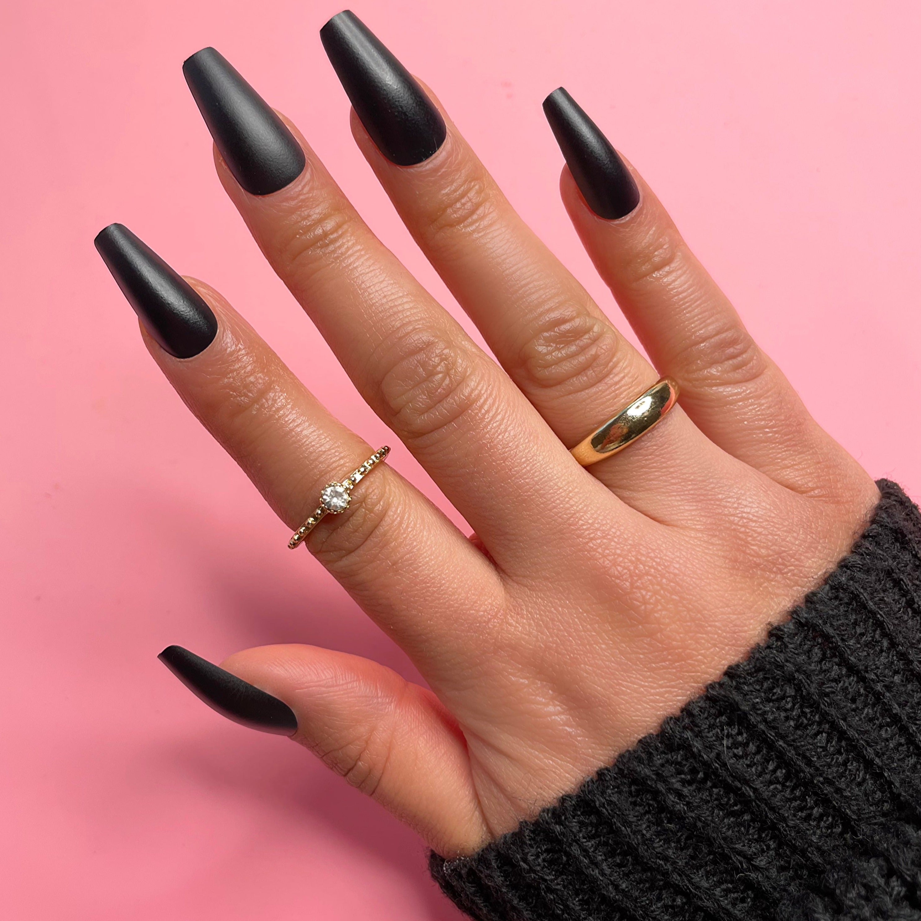 Not So Basic Black Nails